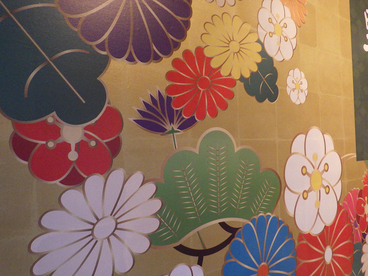 和風金箔調×オリジナル壁紙プリント