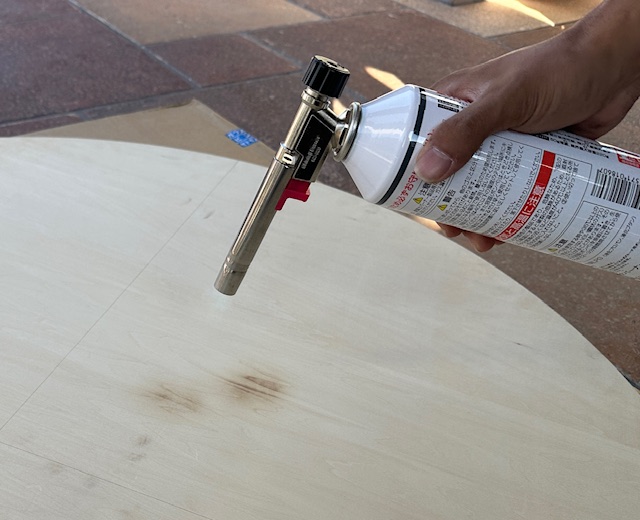 ヴィンテージ風看板-裏面試し焼き